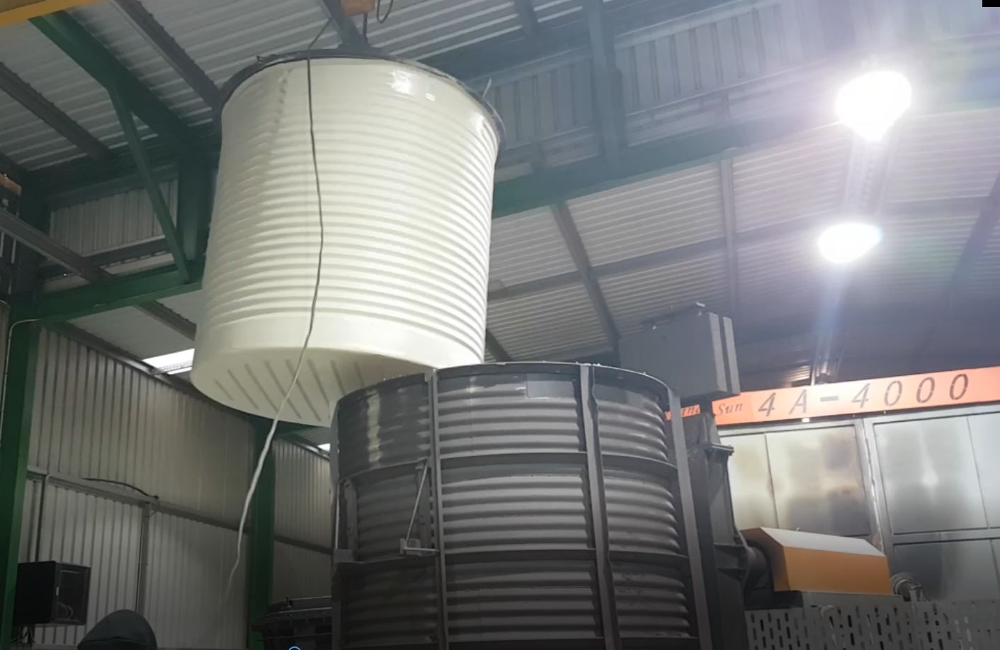 Poly Water Tank Taken out of the mold